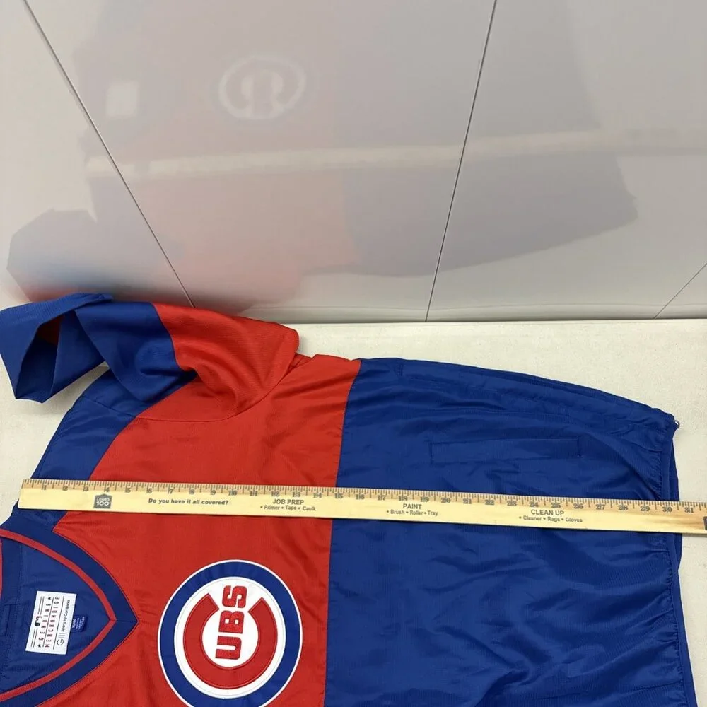 G-III Sports MLB Chicago Cubs Men's XL Pullover Windbreaker Side Zip Warmup NWT